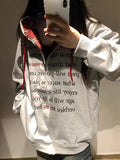 GETADME Grey Women Sweatshirt  Solid Hooded Vintage Long Sleeve Korean Fashion Casual Y2K Style 2024 Autumn NEW Female Grey Tops
