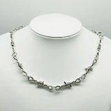 GETADME 고딕 펑크 와이어 브램블 아이언 유니섹스 초커 여성용 목걸이 힙합 한국 패션 가시 작은 가시 체인 파티 선물