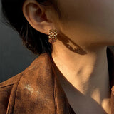 GETADME 2025 New European and American Hemp Chain Woven Circle  Earrings For Women Korean Fashion Jewelry Design Personalized Earrings