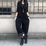 GETADME Corduroy Overalls Women's Summer Bib Jumpsuits ZANZEA 2026 Casual Suspender Harem Pants Female Solid Rompers Femme Oversize