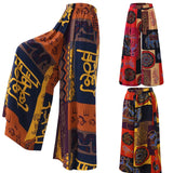 Getadme Ladies 5XL Wide Leg Boho Yoga Harem Pants Gypsy Hippie Thai Boho Court Women's Pants Ruched Waist Aladdin Women's Pants