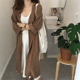Spring Summer Women's Windbreaker Turn Down Collar Loose Streetwear Outerwear Female Single Breasted Long Sleeve Trench Coat