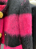 GETADME HIGH STREET Newest F/W 2025 Designer Fashion Women Contrast Single Breasted Wool Short Jacket
