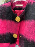 GETADME HIGH STREET Newest F/W 2025 Designer Fashion Women Contrast Single Breasted Wool Short Jacket