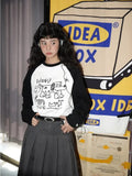 GETADME Kawaii Graphic T-shirts Women Cute Anime Long Sleeve Tops Japanese Vintage Y2k Preppy Style Casual Sweet Tees Oversized