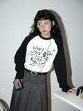 GETADME Kawaii Graphic T-shirts Women Cute Anime Long Sleeve Tops Japanese Vintage Y2k Preppy Style Casual Sweet Tees Oversized
