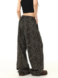 GETADME HOUZHOU Vintage Y2k Baggy Plaid Pants Woman Oversized Harajuku Korean Fashion Japanese Style Casual Streetwear Check Trousers