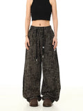 GETADME HOUZHOU Vintage Y2k Baggy Plaid Pants Woman Oversized Harajuku Korean Fashion Japanese Style Casual Streetwear Check Trousers