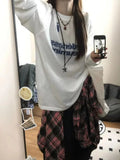 GETADME HOUZHOU Y2k Kpop Oversize Women T-shirts Hollow Out Harajuku Sexy Gyaru Streetwear Long Sleeve Knitted Top Korean Fashion Casual