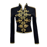 GETADME 2025 New Winter Autumn Fashion Women's Bandage Jacket Long Sleeve Casual Sexy Black Night Club Party Coat Outwear Female Golden