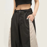 GETADME Harajuku Oversize Jogging Sweatpants Women Streetwear Hip Hop Wide Leg Drawstring Contrast Color Baggy Casual Sports Trousers