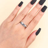 GETADME Vintage Simplicity Carved Mountains Ring for Women Men Bohemian Delicate Mountains Handmade Ring for Female Gift