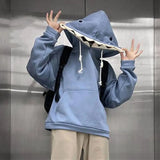 Getadme-Funny Shark Patchwork Hoodies Man Autumn Kawaii Sweatshirt Casual Long Sleeve Pullover School Couple Clothes New
