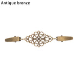 GETADME Women Carved Flower Cardigan Sweater Blouse Shawl Clips Shirt Collar Shawl Brooch Retro Duck Clip Clasps Charm Accessories Gift