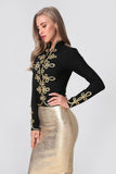 GETADME 2025 New Winter Autumn Fashion Women's Bandage Jacket Long Sleeve Casual Sexy Black Night Club Party Coat Outwear Female Golden