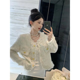 GETADME High Quality French Small Fragrance Wool Tweed Coat Women's Autumn Winter Luxury Runway Fashion Jackets Casaco Outwear