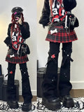 Pantalon de nettoyage de sols GETADME High Street Harajuku Hip Hop Dark Style pour femmes, taille haute, délavé, déchiré, style Y2K, jeans oversize pour hommes