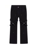 Pantalon de nettoyage de sols GETADME High Street Harajuku Hip Hop Dark Style pour femmes, taille haute, délavé, déchiré, style Y2K, jeans oversize pour hommes