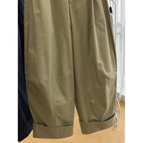 GETADME High end and chic design, elastic high waisted and loose wide leg banana pants, women's summer nine division casual pants