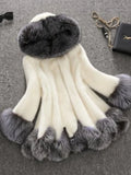 GETADME Hooded Loose Faux Fur Jacket Women Thick Autumn Winter Korean Maxi Coat Long Warm Luxury Fur Parkas Bontjas Furry Outerwear