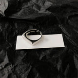 GETADME INS Minimalist Silver Color Irregular Wrinkled Surface Finger Rings for Women Men Punk Geometric Opening Ring Girl Party Jewelry