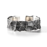 GETADME INS Minimalist Silver Color Irregular Wrinkled Surface Finger Rings for Women Men Punk Geometric Opening Ring Girl Party Jewelry