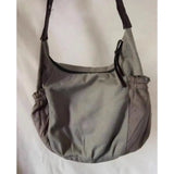 GETADME Sweet Cool Bow Canvas Shoulder Bags Women Vintage Drawstring Chic Casual Crossbody Bag Ladies Retro Messenger Bag Bolsos