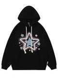 GETADME Jmprs Vintage Star Print Hoodies Women Streetwear Loose Long Sleeve Sweatshirts American Retro Bf Casual Harajuku Pullover Tops