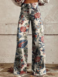 Getadme Korean Printed Harajuku Kpop American Jeans Wide Leg Graphic Loose Denim Pants Baggy Spice Basics High Street Trousers Big Size