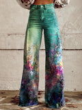 Getadme Korean Printed Harajuku Kpop American Jeans Wide Leg Graphic Loose Denim Pants Baggy Spice Basics High Street Trousers Big Size