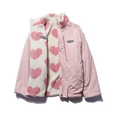 GETADME Korean Retro Solid Color Padded Warm Coat Men's And Women's Y2K Winter New Harajuku Simple And Casual Joker Cotton-Padded Jacket
