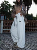GETADME Korean Women Cargo Pants American Style High Waist Fashion Y2K Streetwear Loose Wide Leg Pants Female Hip Hop Sweatpants