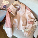 GETADME Leather Coat Women's Spring 2025 New Motorcycle Jacket leather jacket women Women jacket women's jackets in promotions