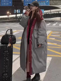 GETADME Long Two Sides Wear Coat Women's Winter Down Jacket New Fashion Duck Down Thickened Warm Down Jackets Travel Padding Jacket