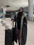 GETADME Long Two Sides Wear Coat Women's Winter Down Jacket New Fashion Duck Down Thickened Warm Down Jackets Travel Padding Jacket