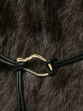 GETADME Luxury Faux Fur Women Coat Vintage Solid Full Sleeve Lapel Belt Female Jacket 2025 Winter Street Fashion Thicken Lady Outwear