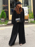 GETADME Missuoo Solid Color Elastic Waist Casual Pants 2025 New Pleated Wide Leg Trousers Streetwear Bottoms Spring Summer Sweatpants