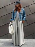 GETADME Missuoo Solid Color Elastic Waist Casual Pants 2025 New Pleated Wide Leg Trousers Streetwear Bottoms Spring Summer Sweatpants