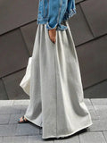 GETADME Missuoo Solid Color Elastic Waist Casual Pants 2025 New Pleated Wide Leg Trousers Streetwear Bottoms Spring Summer Sweatpants