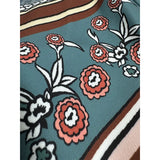 GETADME Modigirl Womens Jeans Pants Autumn Winter Blue Vintage Floral Printed Bottoms with Pockets Woman High-Waisted Flared Pants
