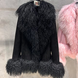 GETADME Mongolian Sheep Fur Coat Women Fur Jacket with Long Sleeves New arrivals Winter Real Fur Coat