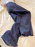 GETADME New American women black high street vibe wide-leg jeans for autumn and winter for men and women washed loose straight pants