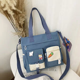 GETADME New Designer School Handbag Messeng Bag For Youth Teen Girls Tote Shoulder Bag Large Capacity Nylon Women Crossbody Bag Satchels