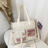 GETADME New Designer School Handbag Messeng Bag For Youth Teen Girls Tote Shoulder Bag Large Capacity Nylon Women Crossbody Bag Satchels