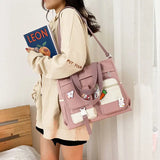 GETADME New Designer School Handbag Messeng Bag For Youth Teen Girls Tote Shoulder Bag Large Capacity Nylon Women Crossbody Bag Satchels