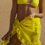 GETADME 새로운 패션 비키니 커버업 섹시한 여성 쉬폰 수영복 비치 스커트 수영복 커버업 러플 스커트 여름 해변 액세서리