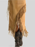 GETADME New Long Maxi Women Skirt High Waist Winter Autumn A-line Tassels Irregular Punk Style Sexy Vintage Club Streetwear