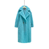 GETADME New Winter Coat Women Wool Sheep Shearing Faux Fur Warm Coat Women's Medium Long Large Grain Lamb Wool Thick Teddy Bear Outwear