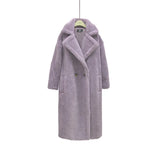 GETADME New Winter Coat Women Wool Sheep Shearing Faux Fur Warm Coat Women's Medium Long Large Grain Lamb Wool Thick Teddy Bear Outwear