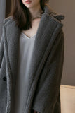 GETADME New Winter Coat Women Wool Sheep Shearing Faux Fur Warm Coat Women's Medium Long Large Grain Lamb Wool Thick Teddy Bear Outwear
